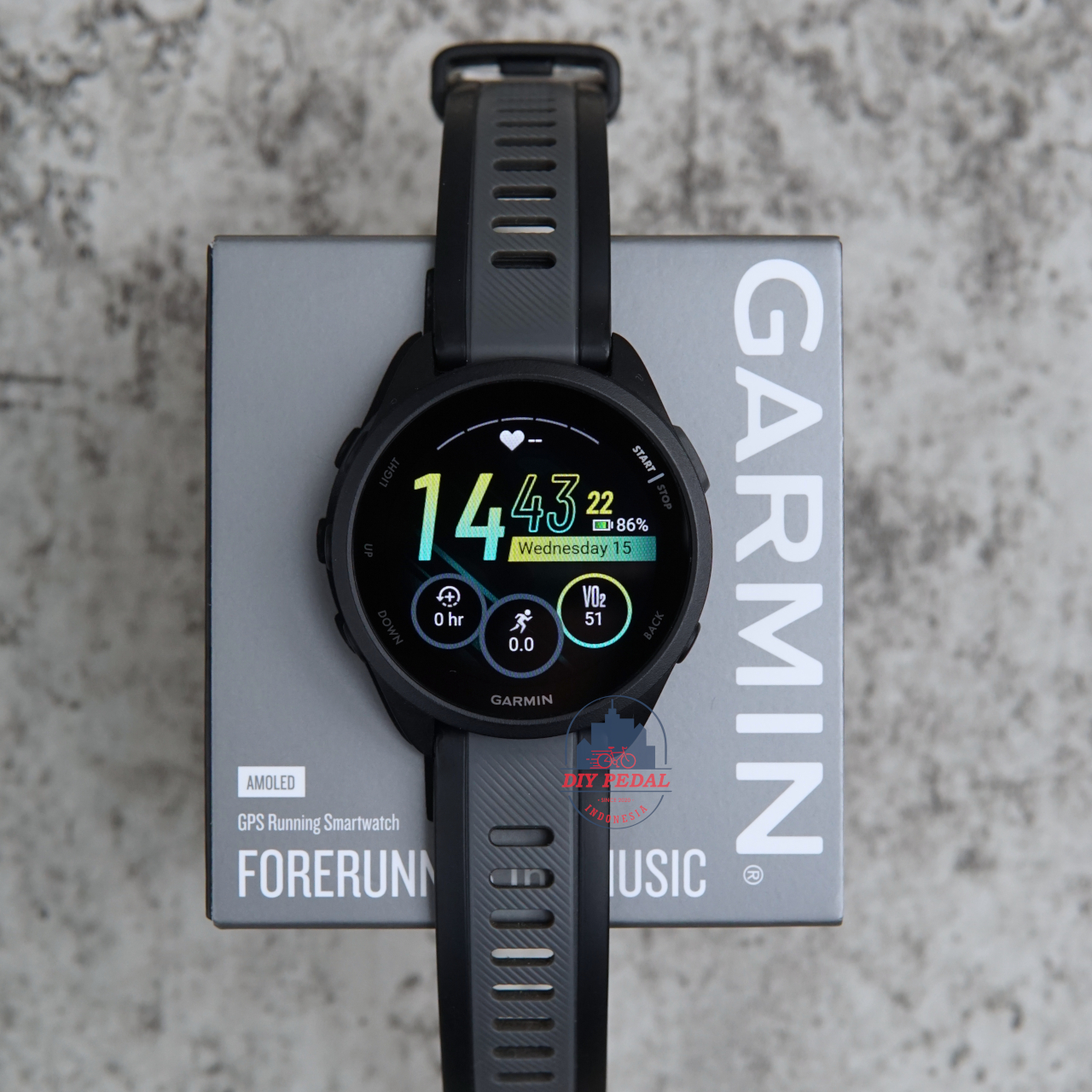 Jual Garmin Forerunner 165 Music Black, DIY Pedal Indonesia Lokasi Yogyakarta. Pusat Garmin Terbaik se Indonesia.