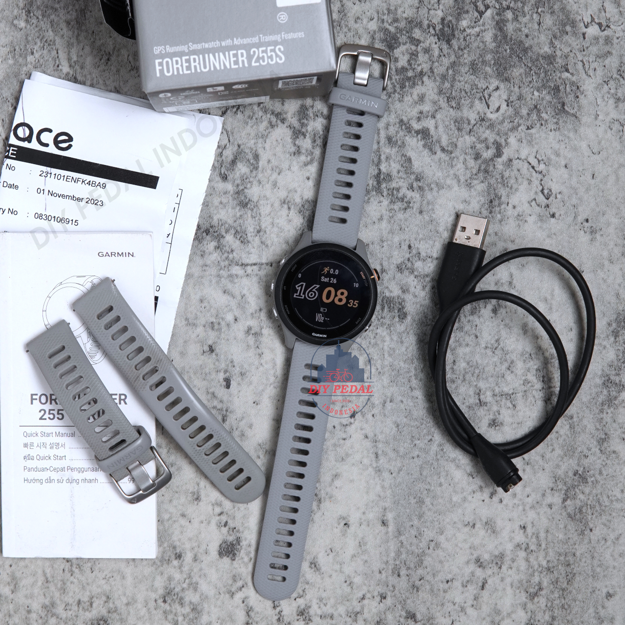 Jual Garmin Forerunner 255s Slate Gray non Music, DIY Pedal Indonesia Lokasi Yogyakarta. Pusat Garmin Terbaik se Indonesia.