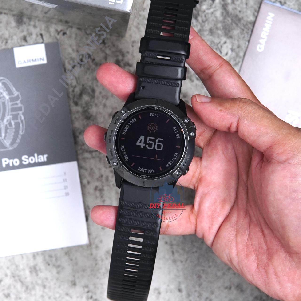 Jual Garmin Fenix 6X PRO Solar, DIY Pedal Indonesia Lokasi Yogyakarta. Pusat Garmin Terbaik se Indonesia.