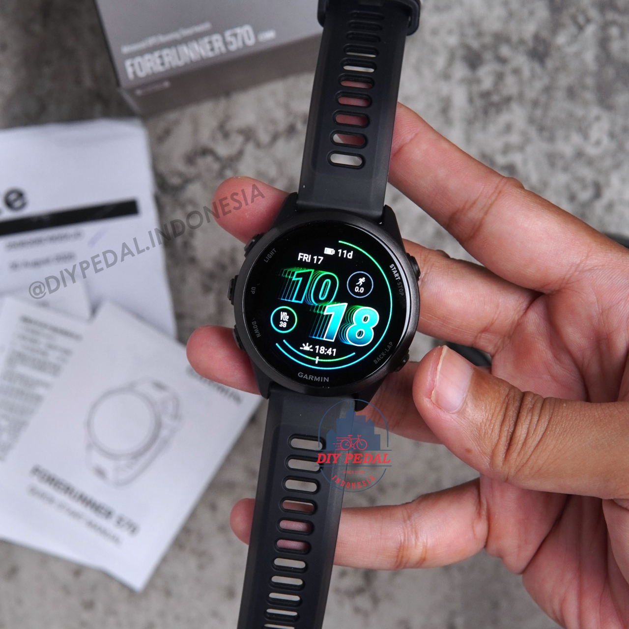 Jual Garmin Forerunner 570 42mm, DIY Pedal Indonesia Lokasi Yogyakarta. Pusat Garmin Terbaik se Indonesia.