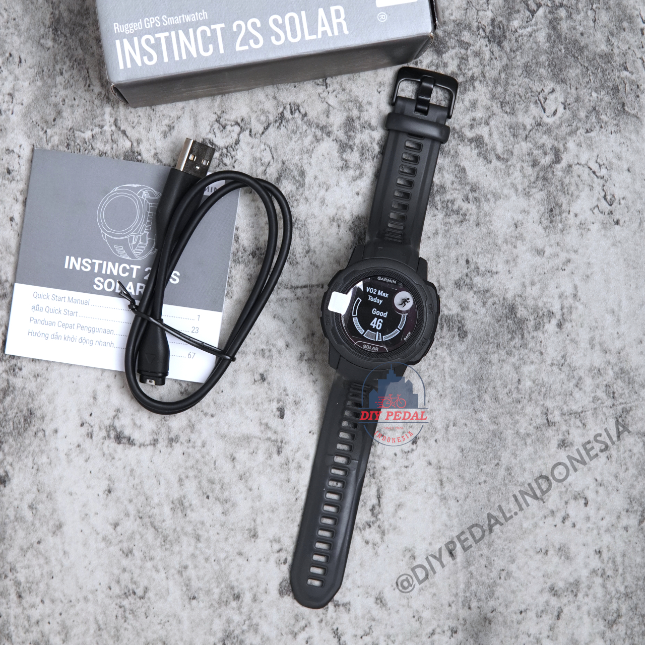 Jual Garmin Instinct 2s Solar Graphite, DIY Pedal Indonesia Lokasi Yogyakarta. Pusat Garmin Terbaik se Indonesia.