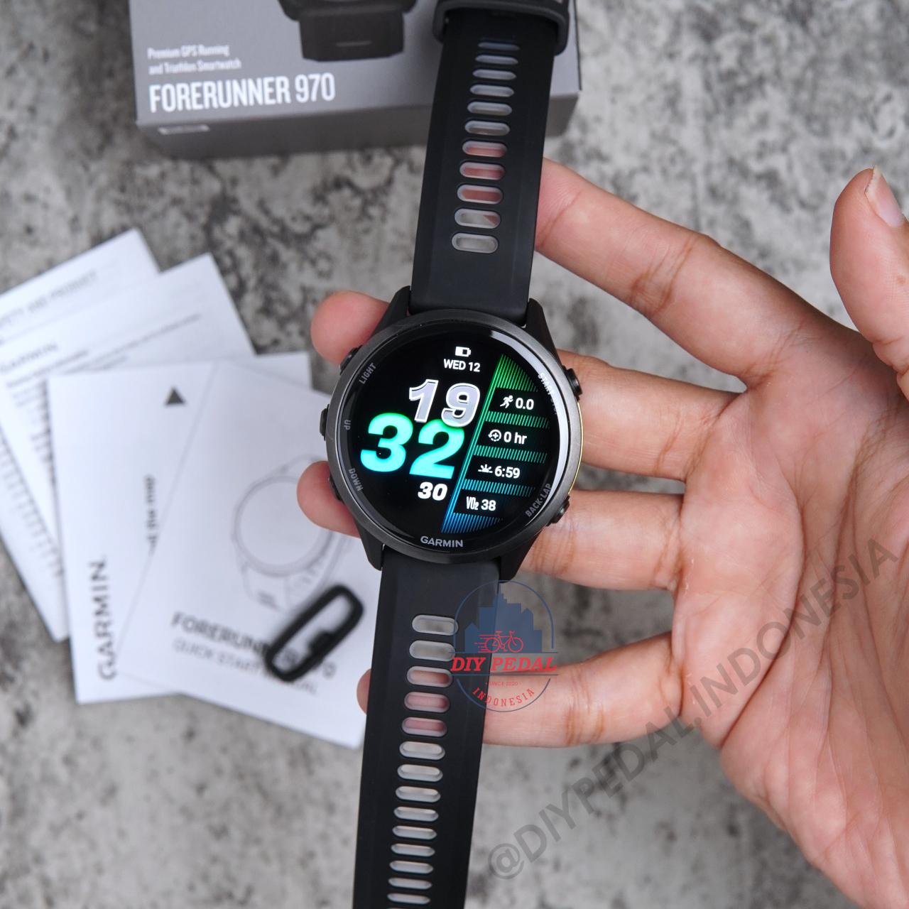 Jual Garmin Forerunner 970 Black, DIY Pedal Indonesia Lokasi Yogyakarta. Pusat Garmin Terbaik se Indonesia.