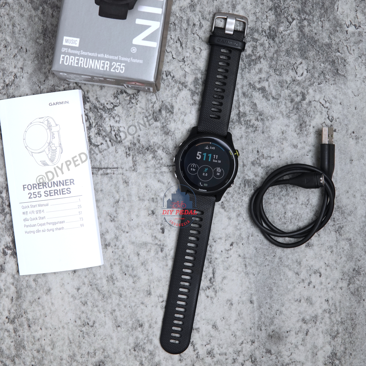Jual Garmin Forerunner 255 Music Black, DIY Pedal Indonesia Lokasi Yogyakarta. Pusat Garmin Terbaik se Indonesia.