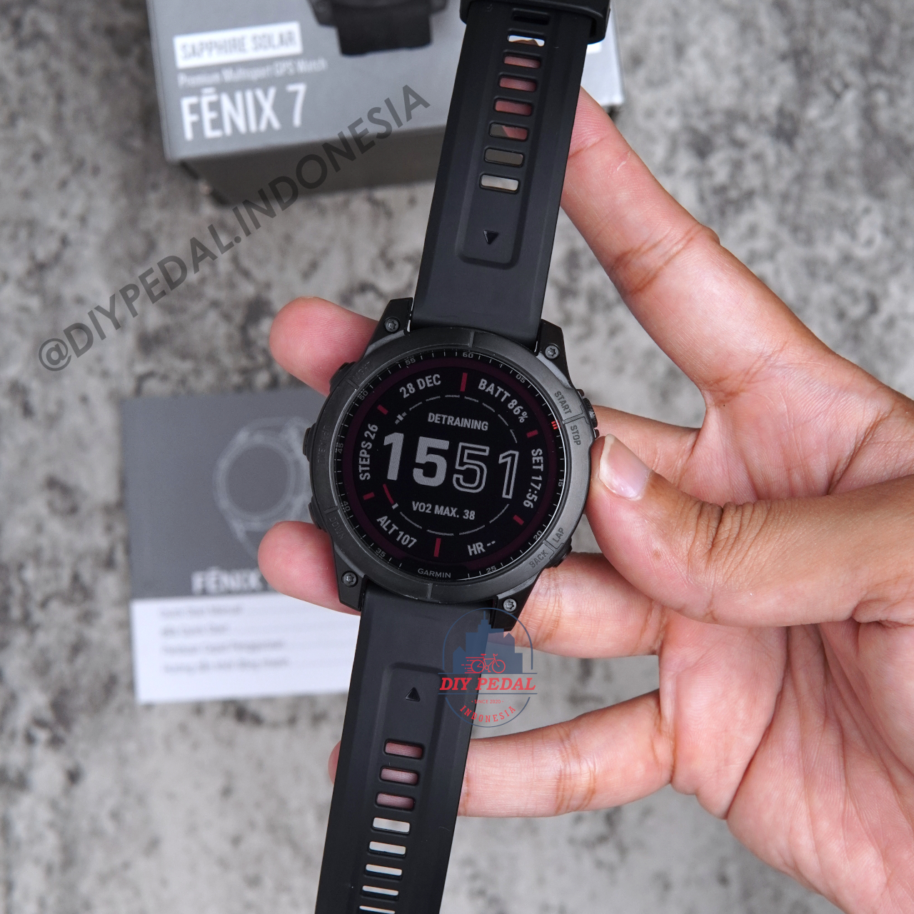 Jual Garmin Fenix 7 Sapphire Solar, DIY Pedal Indonesia Lokasi Yogyakarta. Pusat Garmin Terbaik se Indonesia.