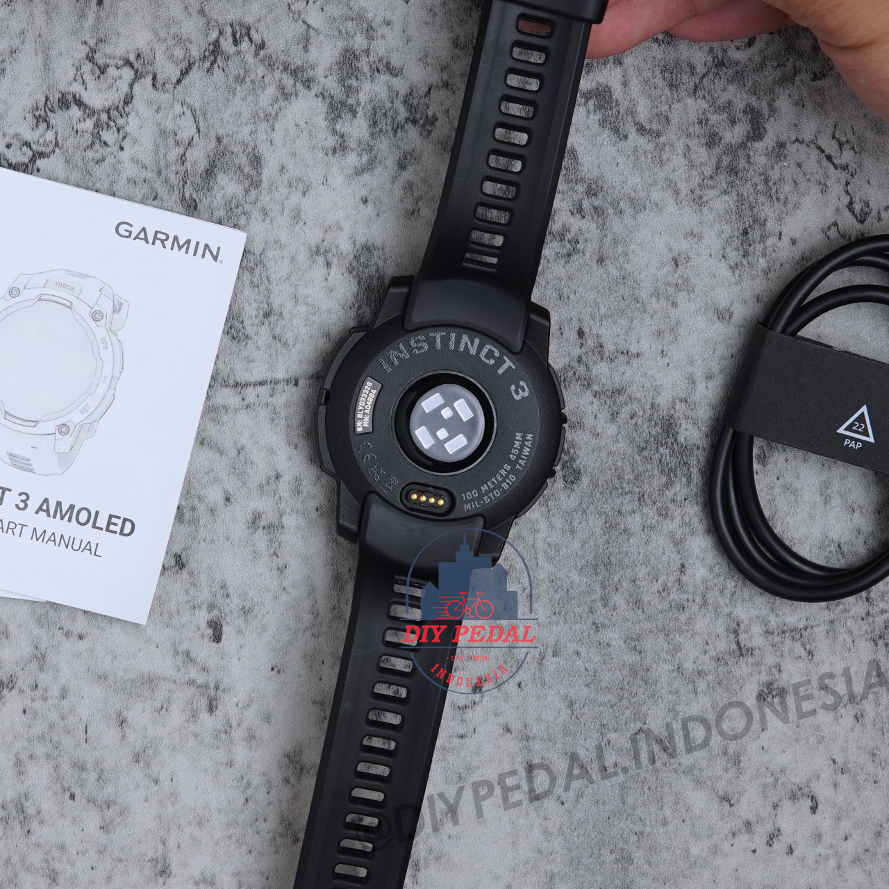 Jual Garmin Instinct 3 Amoled 45mm Black, DIY Pedal Indonesia Lokasi Yogyakarta. Pusat Garmin Terbaik se Indonesia.