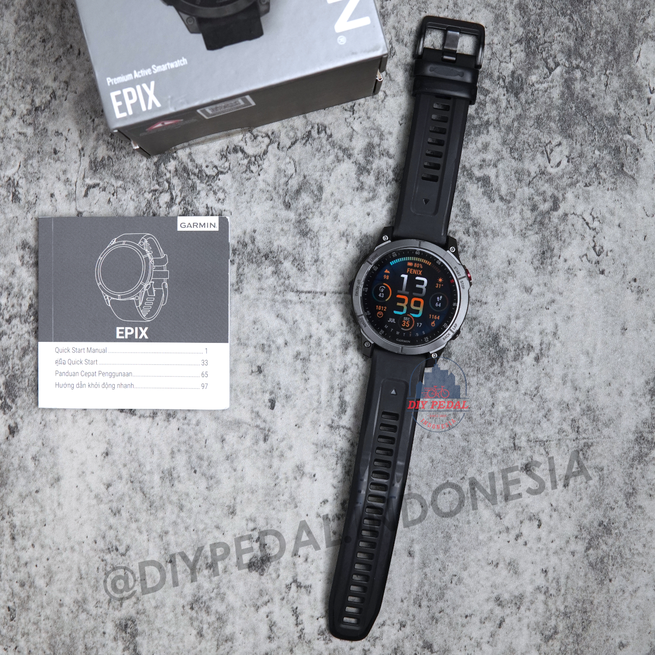 Jual Garmin EPIX 2 Sapphire Carbon Gray, DIY Pedal Indonesia Lokasi Yogyakarta. Pusat Garmin Terbaik se Indonesia.