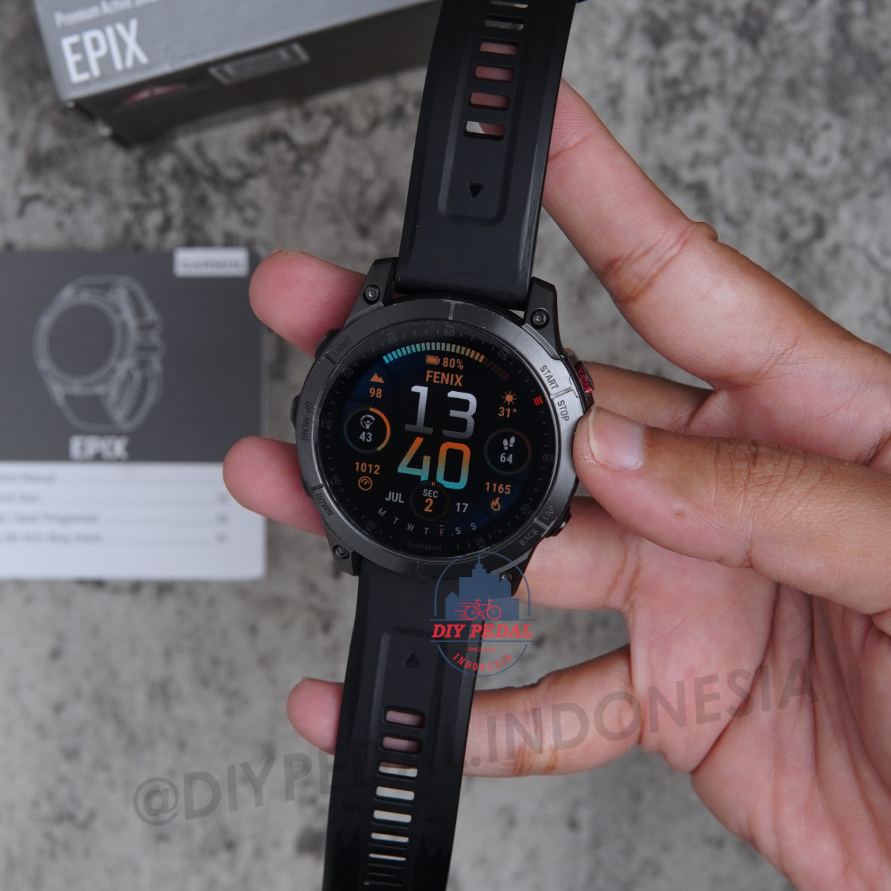 Jual Garmin EPIX 2 Sapphire Carbon Gray, DIY Pedal Indonesia Lokasi Yogyakarta. Pusat Garmin Terbaik se Indonesia.