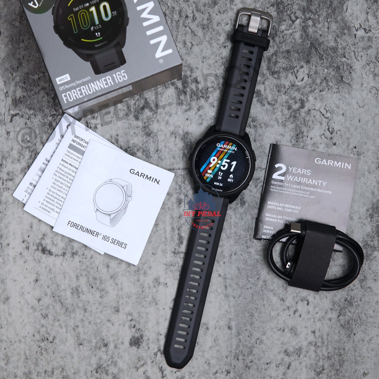 Jual Garmin Forerunner 165 Non Music, DIY Pedal Indonesia Lokasi Yogyakarta. Pusat Garmin Terbaik se Indonesia.