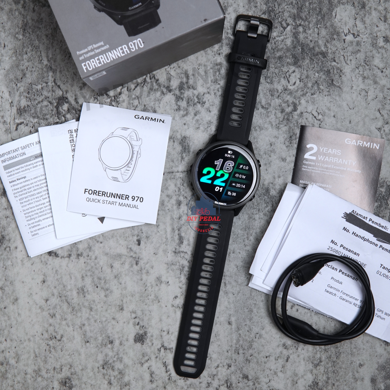 Jual Garmin Forerunner 970 Black, DIY Pedal Indonesia Lokasi Yogyakarta. Pusat Garmin Terbaik se Indonesia.